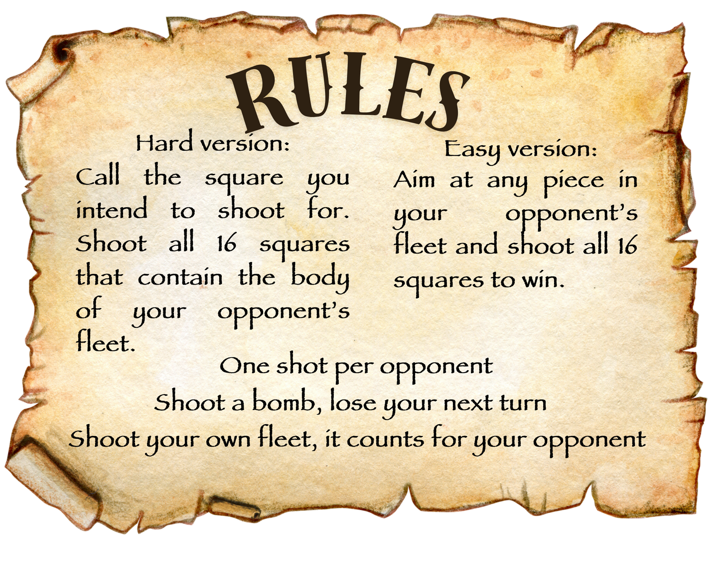 Battleship Target Face