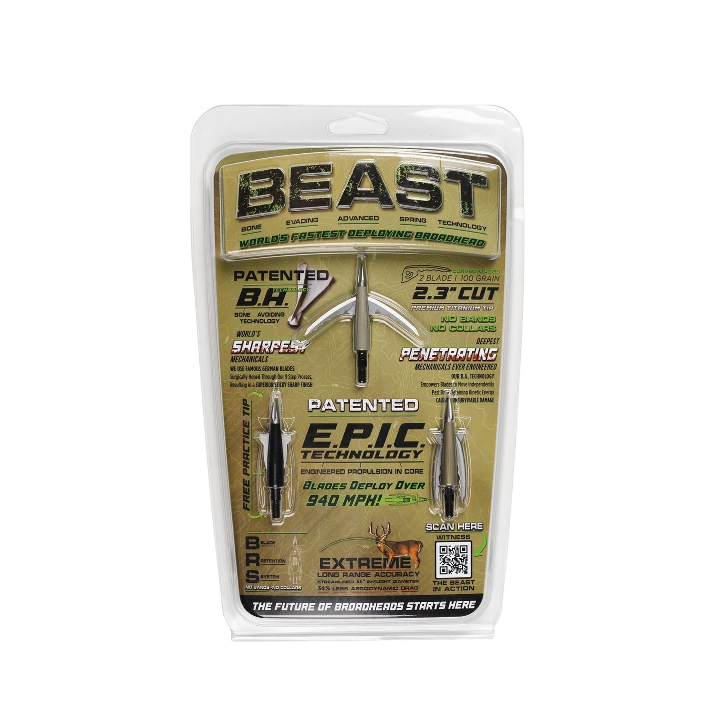 Beast Broadheads ALUMINUM 2 PACK+PRACTICE TIP